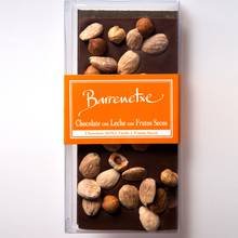 Tableta de chocolate con leche con frutos secos